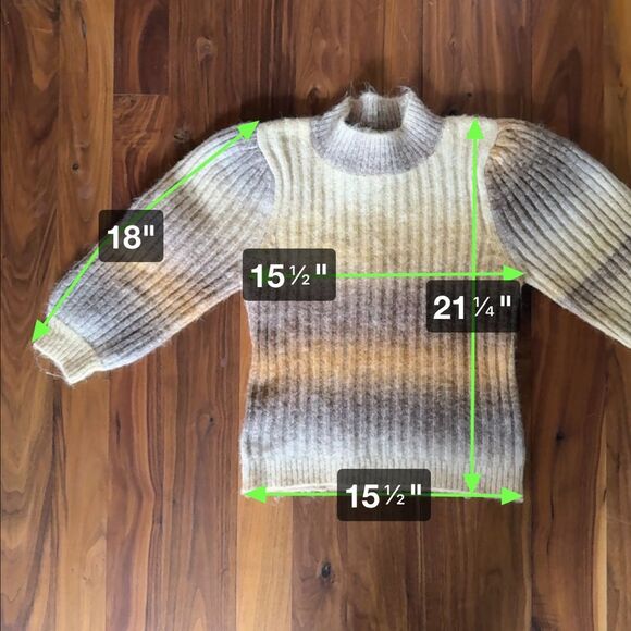 Heartloom Sweater Amara Ombre Balloon Sleeve Brushed Knit Sz XS NWT - Picture 14 of 14